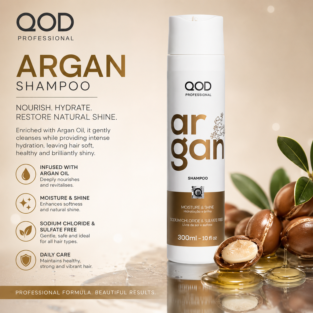 QOD ARGAN SALT FREE SHAMPOO 300ml