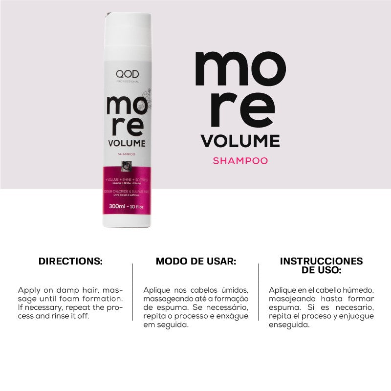 QOD PRO MORE VOLUME SALT FREE SHAMPOO 300ml