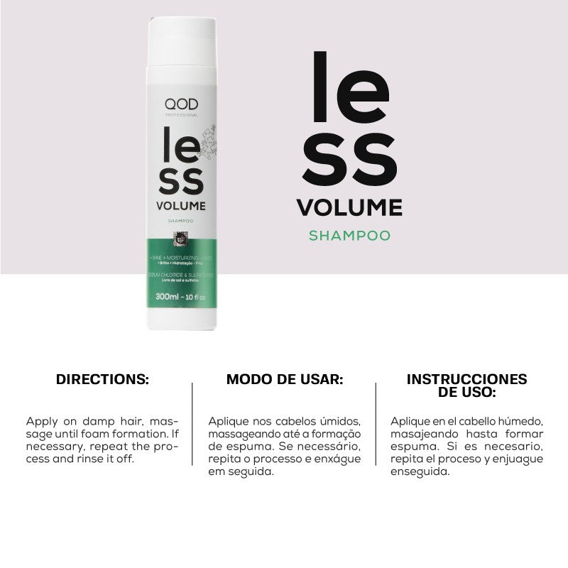 QOD PRO LESS VOLUME SALT FREE SHAMPOO 300ml