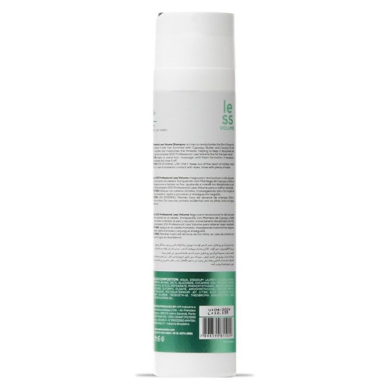 QOD PRO LESS VOLUME SALT FREE SHAMPOO 300ml